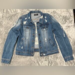 Blue Age Distressed Denim Jacket